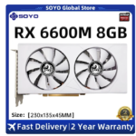 SOYO RX 6600 6600XT 6600M Graphics Card 8GB GPU GDDR6 8Pin Computer Video Card Support AMD Intel Desktop CPU placa de video