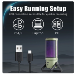 Talomen Falcon-Ultrla Gaming Lightweight USB Condenser Metal Microphone for Podcast Recording,PC Computer Streaming Mic with RGB - Image 2