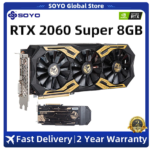 (World Premiere)SOYO Geforce RTX 2060 SUPER GDDR6 8G Graphics Card 256Bit Video Card Gaming RGB Logo Card Brand New GPU Card