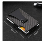 Hot Carbon Fiber Credit Card Holder Wallet New Design Minimalist Rfid Blocking Slim Metal Cardholder Anti Protect Clip For Men - Image 2