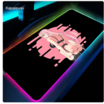 Sexy Zero Two Mouse Pad Pc RGB Anime Rug Setup Gamer Accessories Gaming Mats With Backlight Mat Mousepad Speed LED Keyboard Mat