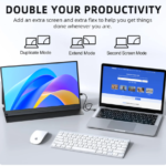 15.6 inch Portable Monitor FHD 3840X2160 Ultra-Thin 4K IPS Screen for PC External Display with USB-C for Xbox Switch PS4/5