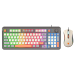 K820 Arabic Game Wired USB Keyboard and Mouse Set Three Color Glow Computer Keyboard