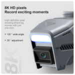 New RC Helicopter 8K Professional HD Dual Camera Remote Control Toy Optical Flow Localization Quadcopter RC Drone Black Bee Toy