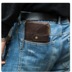 Free Engraving Rfid Cowhide Genuine Leather Wallet Men Crazy Horse Wallets Short Coin Purse Male Money Bag High Quality Walet