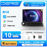 DERE R14 Laptop 14.1 inch 16:10 IPS Full HD Intel Celeron N4500 12GB DDR4+512GB SSD Study Office Ultrabook Windows 11 Notebook - Image 2