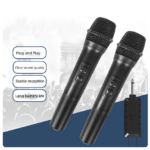 Wireless Microphone Recording Karaoke Handheld With Rechargeable Lithium Battery Receiver Automatic Frequency 60M Party Stage
