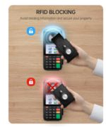 YE TREE Smart Airtag Wallet for Men Rfid Pop Up Metal Credit Card Holder Genuine Leather Card Case Aluminum Man's Wallet Airtag - Image 3