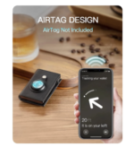 YE TREE Smart Airtag Wallet for Men Rfid Pop Up Metal Credit Card Holder Genuine Leather Card Case Aluminum Man's Wallet Airtag - Image 4