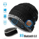 2in1 Winter Bluetooth 5.0 Headset Headband Warm Music Hat with Soft Scarf Microphone for Handsfree Call Outdoor Sport Cap Gifts