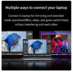 VCHANCE 13.3 Inch 1080p Portable Monitor Touch Screen 100%sRGB HDR Metal Frame Extender Display for Laptop Phone Xbox Switch PS4 - Image 4