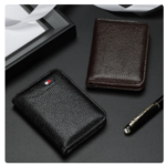 Luxury Men Card Holder Leather Thin Mini Men's Wallet Small Pocket Purse Women Bank Credit Card Holder for Men Card Wallets