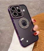 Luxury Electroplated Transparent Case For iPhone 11 12 13 14 15 Pro Max Plus Hollow Out Glitter Bumper Soft Rhinestone Cover - Image 2