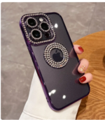 Luxury Electroplated Transparent Case For iPhone 11 12 13 14 15 Pro Max Plus Hollow Out Glitter Bumper Soft Rhinestone Cover - Image 3