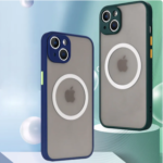 Luxury Matte Clear Support Magnetic Phone Case For iPhone 15 14 13 12 11 Pro Max Plus Mini Wireless Charge Shockproof Back Cover