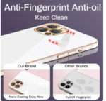 New Luxury Solid Color Plating Phone Case For iPhone 15 14 Plus 11 12 13 Pro Max XR X XS Soft Silicone Bumper Back Cover Cases - Image 4