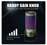 Talomen Falcon-Ultrla Gaming Lightweight USB Condenser Metal Microphone for Podcast Recording,PC Computer Streaming Mic with RGB - Image 4